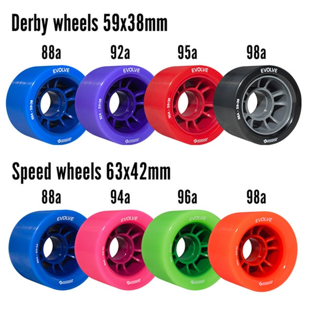 BONT Evolve Quad Roller Skate Wheels 63*42mm - Set of 8